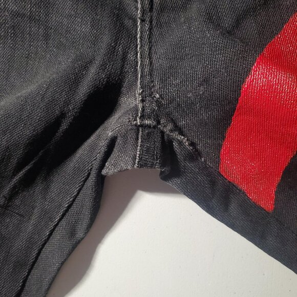 Naked & Famous Skinny Guy Jeans 31W -Painted- Destroyed-- Japanese raw denim - Picture 13 of 16